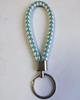 Woven Leather Cord Metal Keychain Pendant