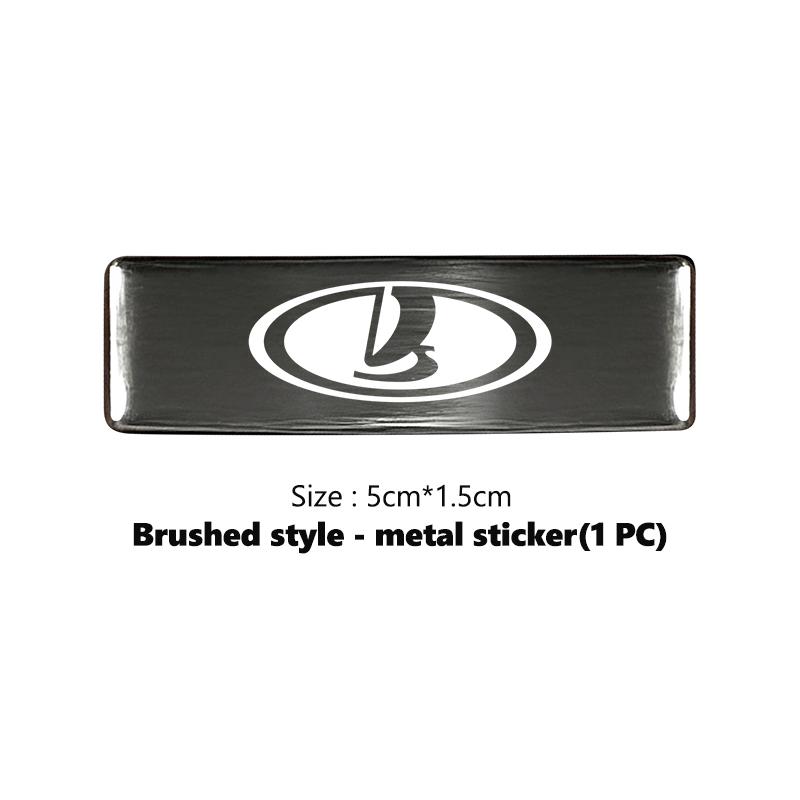 For Lada Aluminum Alloy Car Logo Stickers Auto Body Door Decorative Decals Accessories Largus Priora Vesta Niva Samara Kalina SS13