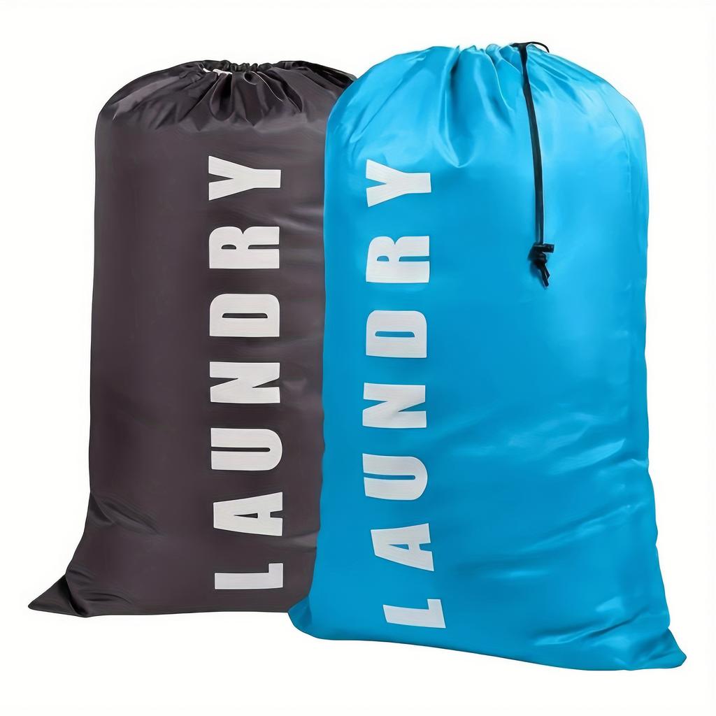1 Durable Oxford Cloth Drawstring Storage Bag In Blue, Easy To Carry, Foldable, Suitable for Dormitories and Camping