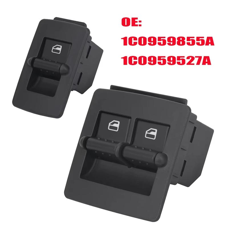 A58X-Left Right Electric Power Window Switch For VW Beetle 1998 1999 2000-2010 Window Glass Lift Switch 1C0959527 1C0959855 чёрный