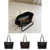 Street Style Womens Tote Bag Large Capacity Pu Handbag With Isolid Color Design And Letter Embossing For Office Use