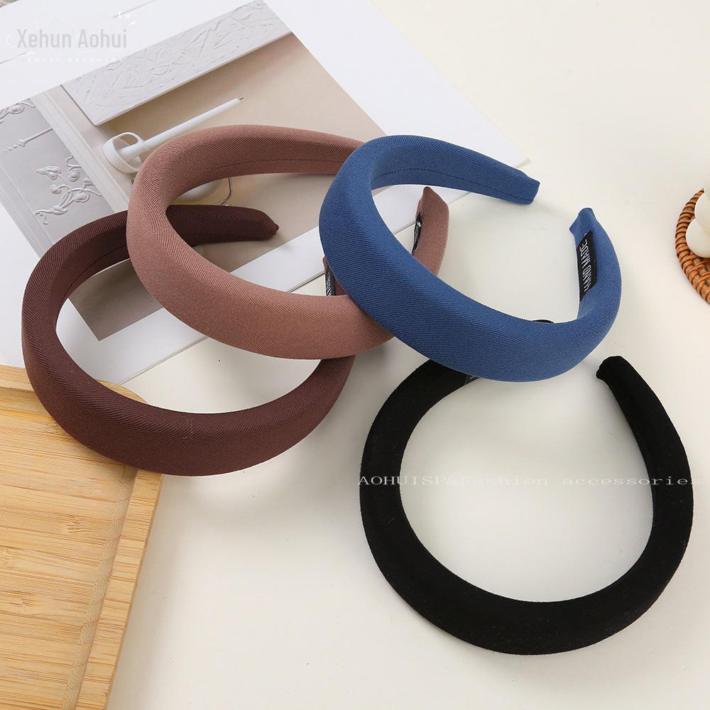 Korean Style Wide Brim Headband: Summer Solid Color Hair Accessory for Women