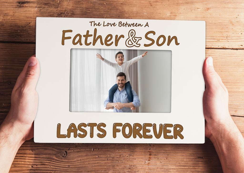 Darling Souvenir Made With Love  Engraved Table Top Photo Frame  Wooden Special To Be A Dad Quotes White Picture Frame