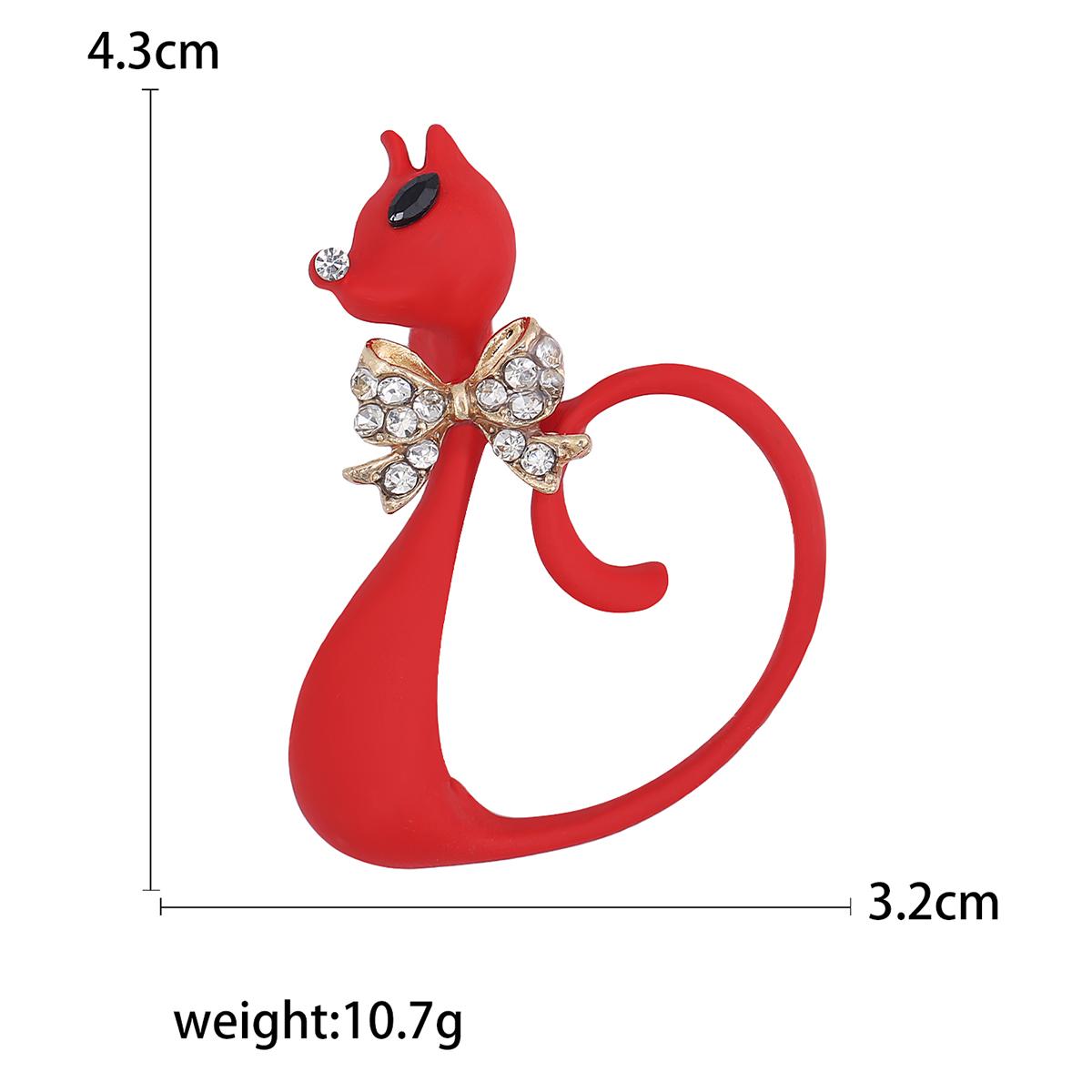 

Эмалевые броши в виде кошки для женщин, унисекс, стразы, животные, булавки, банкет, вечеринка, рюкзак, подарки, ювелирные изделия, аксессуары