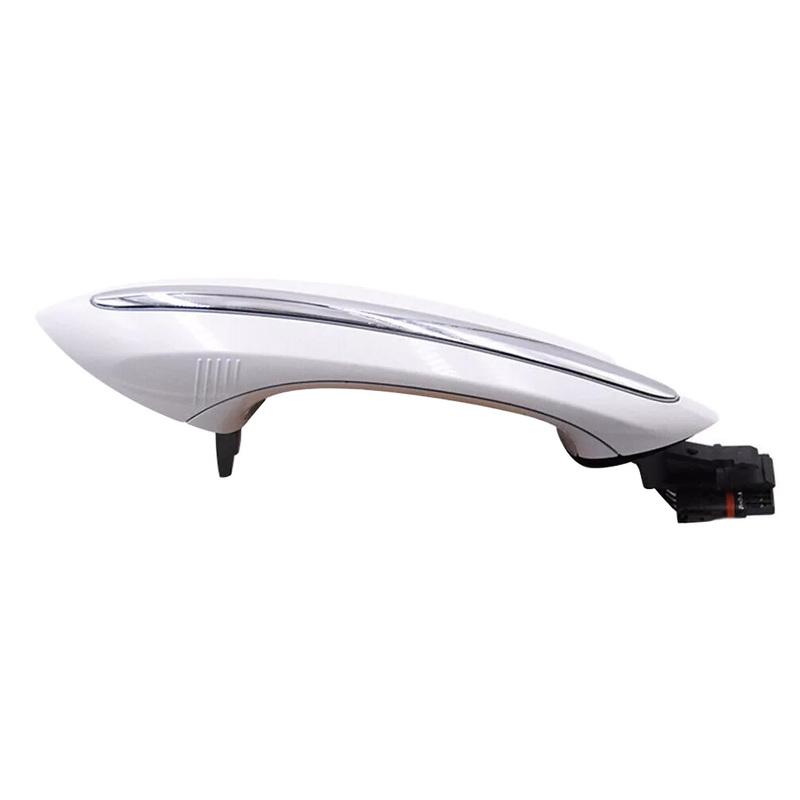 51217231932 White Car Front Right Exterior Door Handle with LED Fit for BMW 5 Series F01 F04 F06 F07 F10 F11 F12 F13