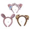Women Hairband Bowknot Bear Furry Birthday Party Photo Booth Props for Girls