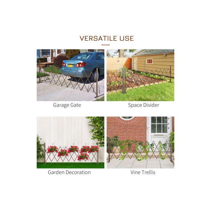 Barrière Extensible - MUVOE - Aluminium - 35-300 Cm - Marron - H103,5 Cm