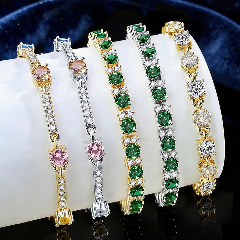 European and American tennis bracelet zircon bracelet women's fashion design light luxury explosive chain