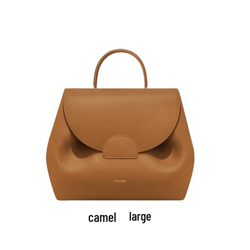 Polene Lychee Pattern Genuine Leather Crossbody Bag - Niche Design Handbag