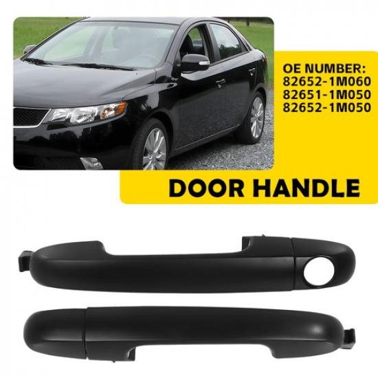 For Forte Kia Exterior Door Handles Primed Black Left Front Right Rear 2X
