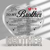 1pc Brother Keepsake Plaque - Heart-Shaped Birthday or Graduation Gift for Brothers, Clear Acrylic Decoration with Tabletop Display 