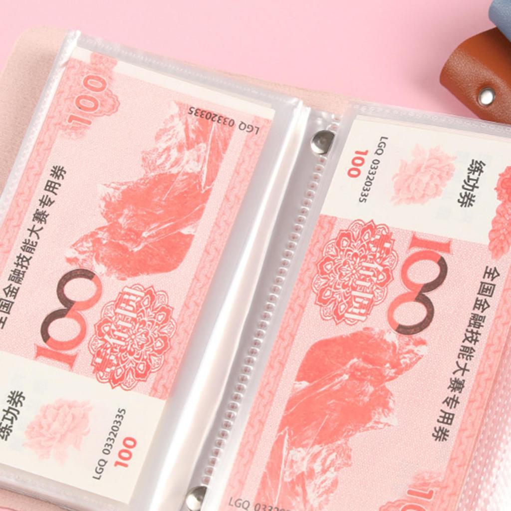 Savings Money Book Banknote Album Money Holder Solid Color Album Cash Collect Book  Saving Organizer Photocard Holder
