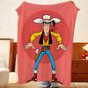 Cartoon L-Lucky L-Luke Throw Flannel Throw Blanket, Lightweight Cozy, Durable Washable Cute Cool