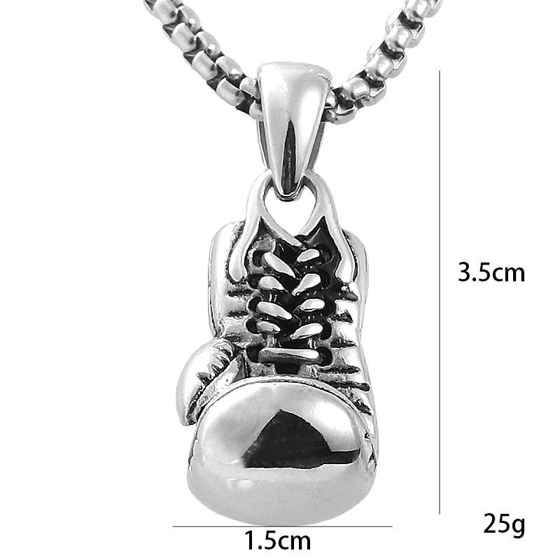 Hip-Hop Stainless Steel Jewelry, Men'S Fitness Necklace, Fashion Gloves, Titanium Steel Pendant.