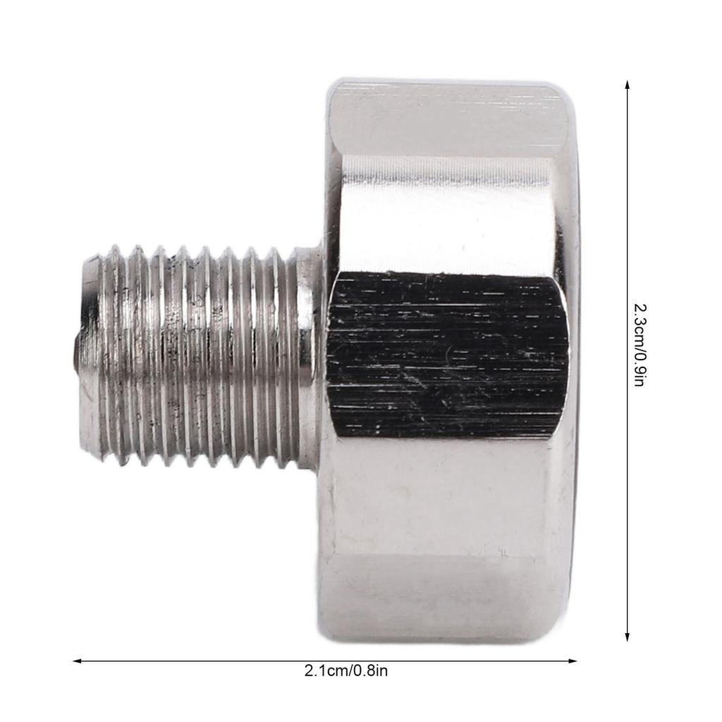 Pony Bottle Pressure Gauge Air Diving Cylinder Oxygen Tank Stainless Steel Waterproof M10