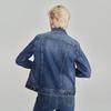 Women's Standard Fit Mid-Blue Washed Denim Jacket