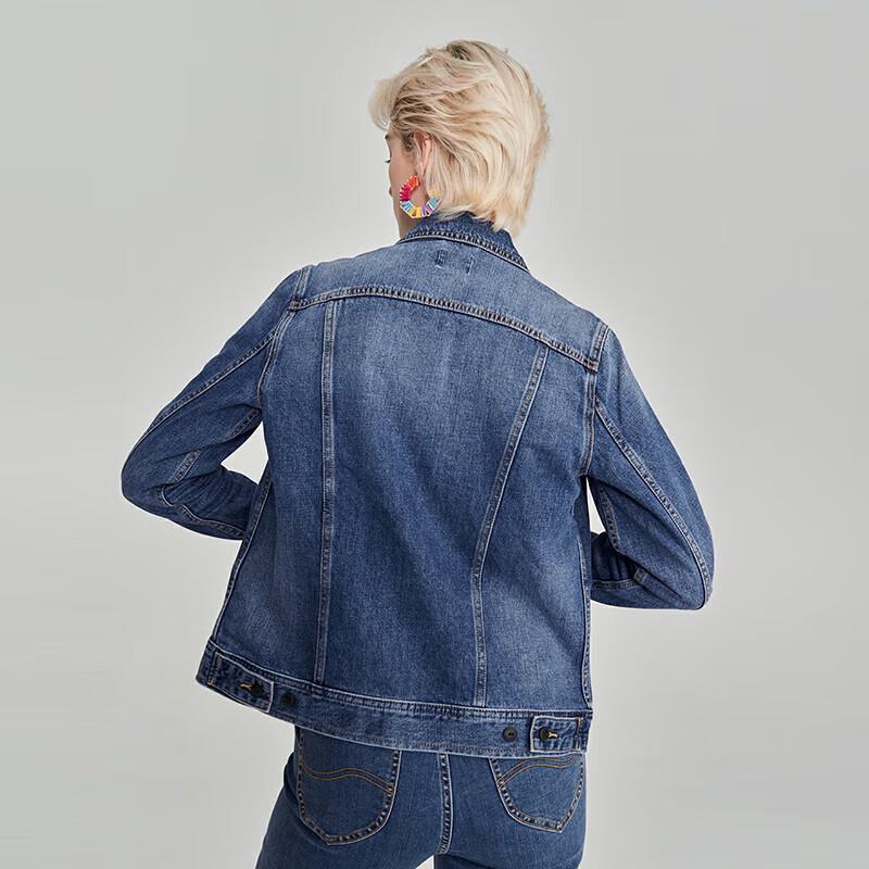 

Женская джинсовая куртка Lee в стиле ретро, средней синей варки S