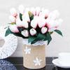 Garden 9 Head Real Touch Bridal Decoration Home Fake Flower Artificial Flower Bouquet Tulip Flower