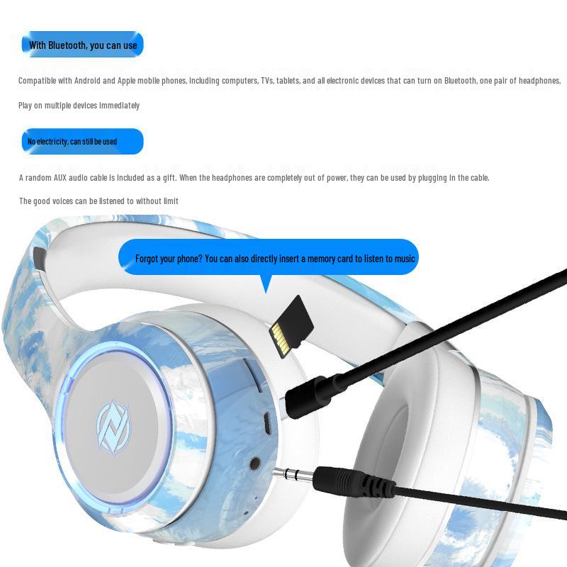 Verbesserte kabellose Bluetooth 5.3 Over-Ear-Kopfhörer für Sport & Esports