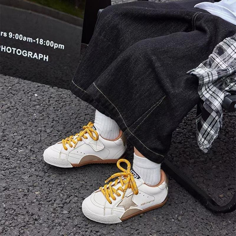 Retro Sports Shoes Autumn New Children's Board Shoes Fashion Polish Stars Small Dirty Shoes Soft Sole Boys and Girls Casual Shoes