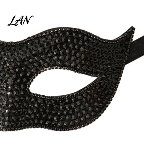 Classic Venetian Masquerade Masque Bling Rhinestone for Women, Sparkly Party Half Comfortable Prom Women Face Eye Halloween, Mardi Gras, Ball Costume