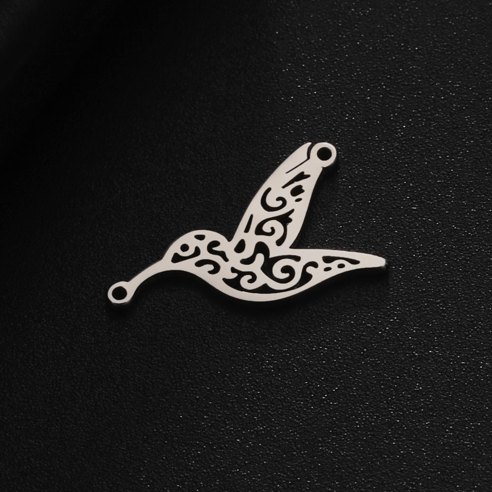 

Teamer 5pcs/lot Stainless Steel Charms for Jewelry Making Animal Fox Bird Mini Charm Pendant DIY Bracelets Necklace Accessories