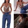 Punk Body Chain Bra Halter Chest Chain Body Accessories Jewelry for Women Nightclub Raves Party Body Jewelry