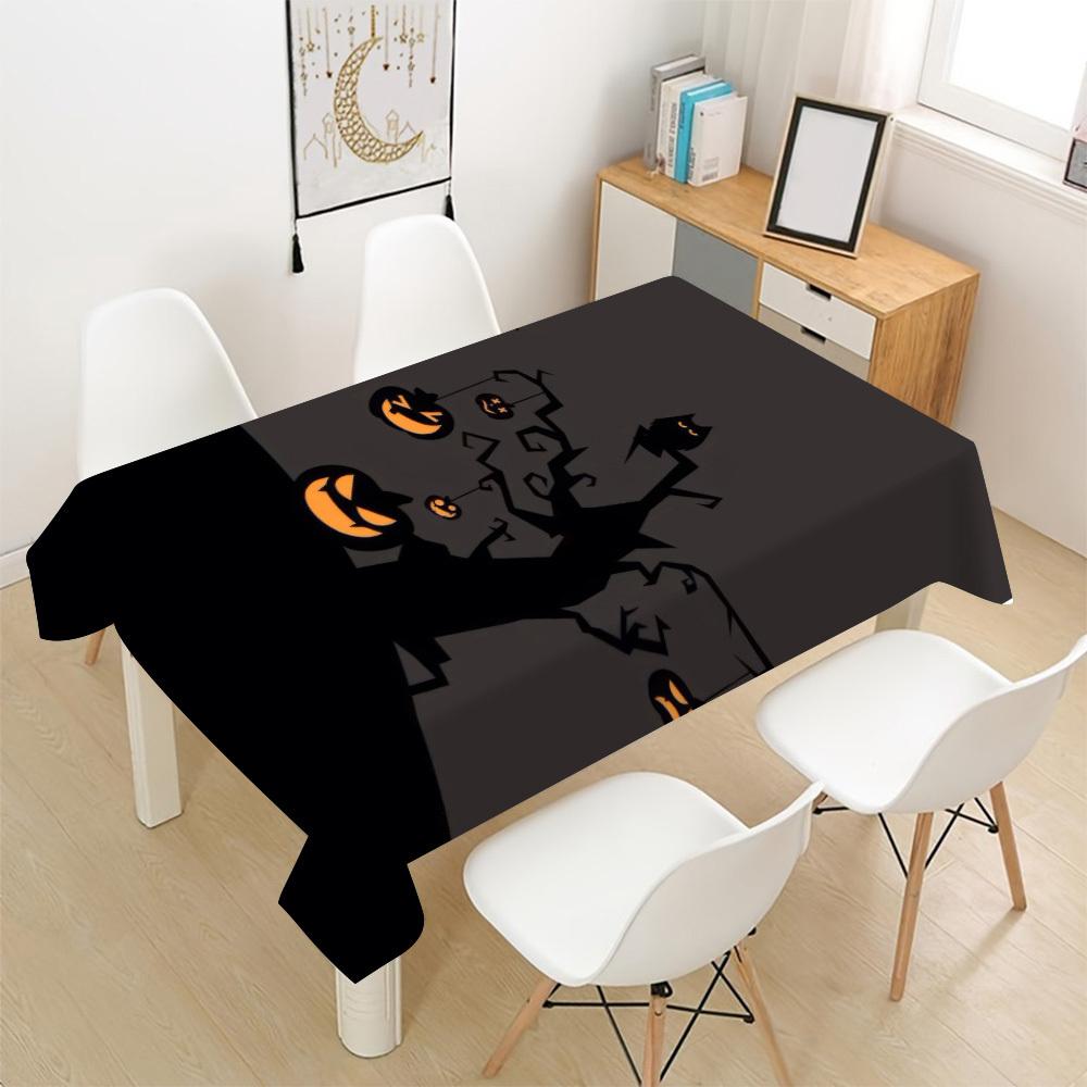 Halloween Dead Tree Rectangle Table Cloth for Table Decor Home Dinner Reusable Kitchen Dining Tablecloth Halloween Decorations