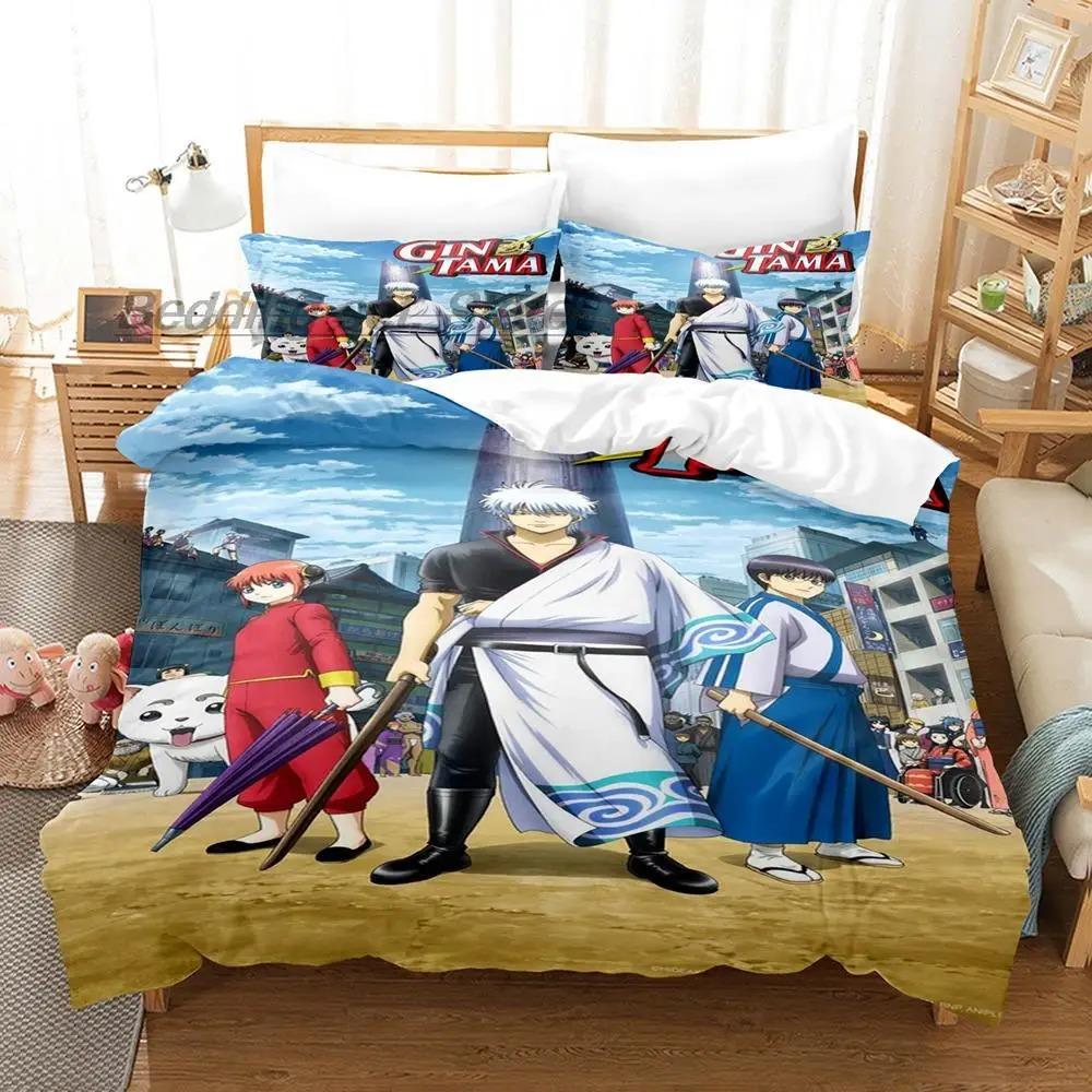 Gintama Bedding Set Single Twin Full Queen King Size Bed Set Aldult Kid Bedroom Duvetcover Sets 3D Print Anime Bed Sheet Set