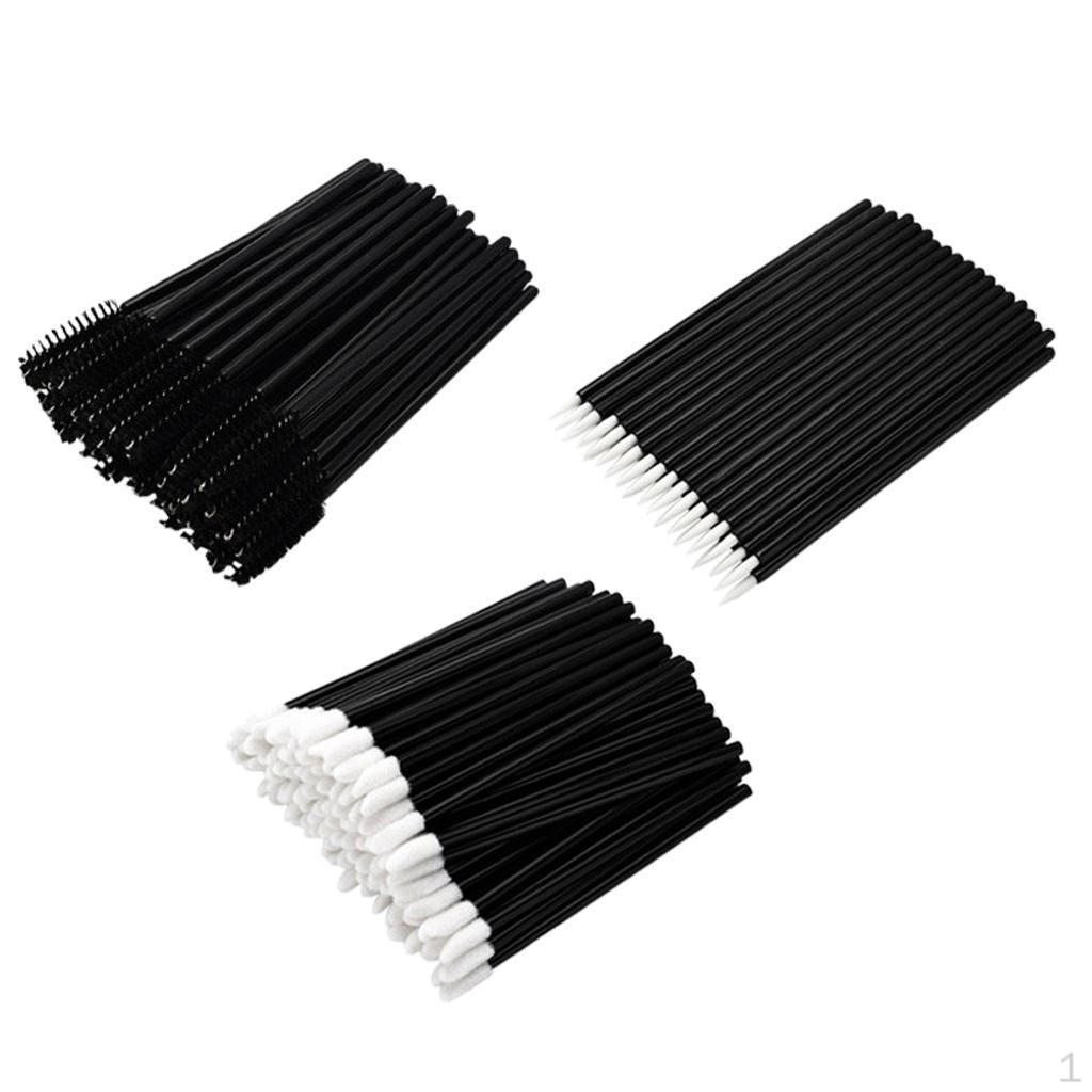 

150pcs Liner Makeup Mascara Brush Lip Applicator Disposable чорний