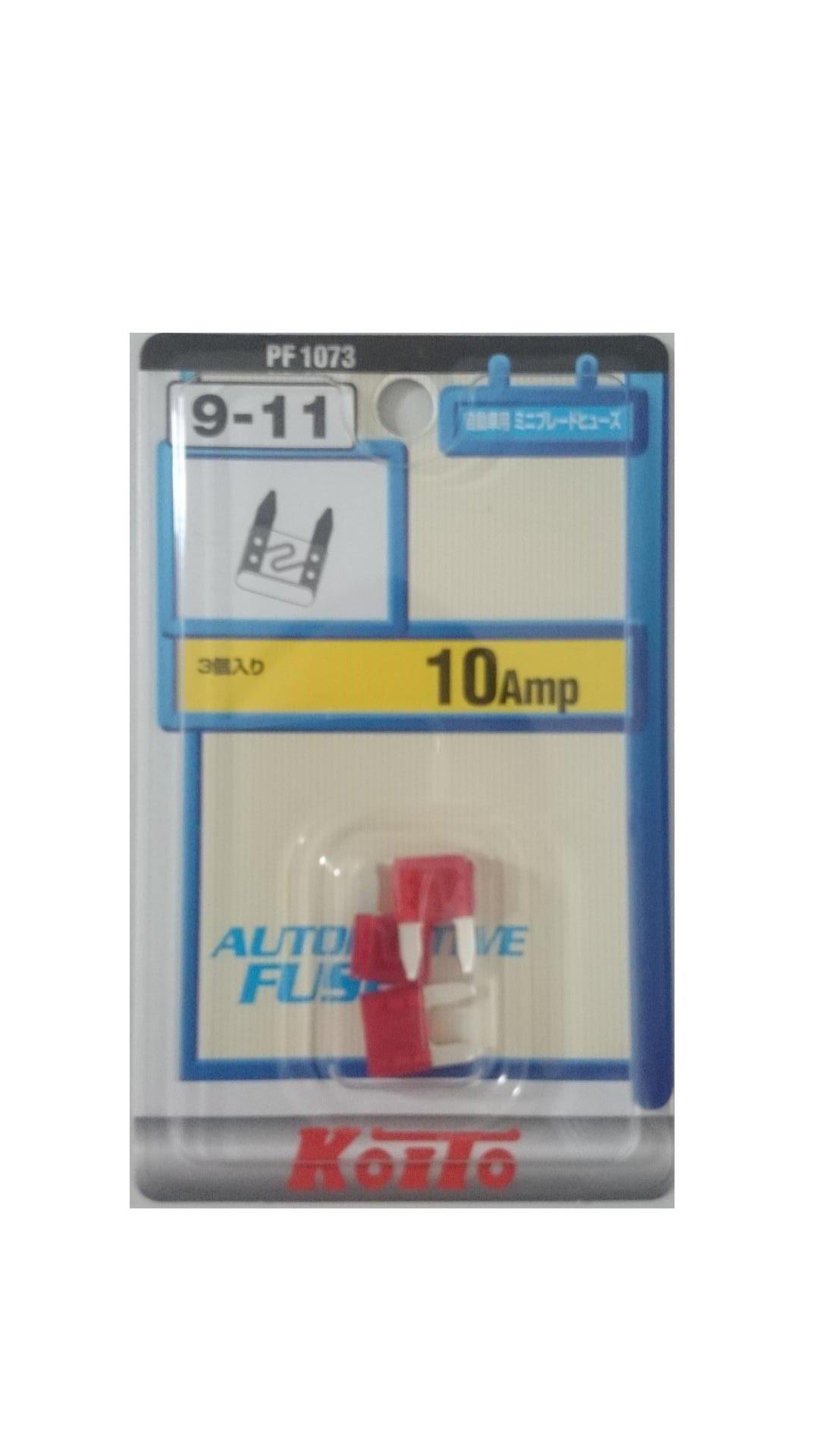 KOITO [Koito Seisakusho] Automotive Mini Blade Fuse 10Amp 3 Pieces