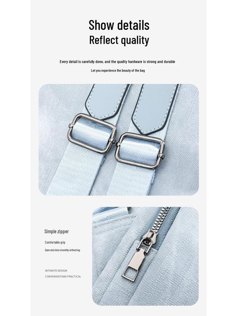 Women's 2025 Korean Style Chic Versatile Backpack & Shoulder Bag for Casual Outings & Travel