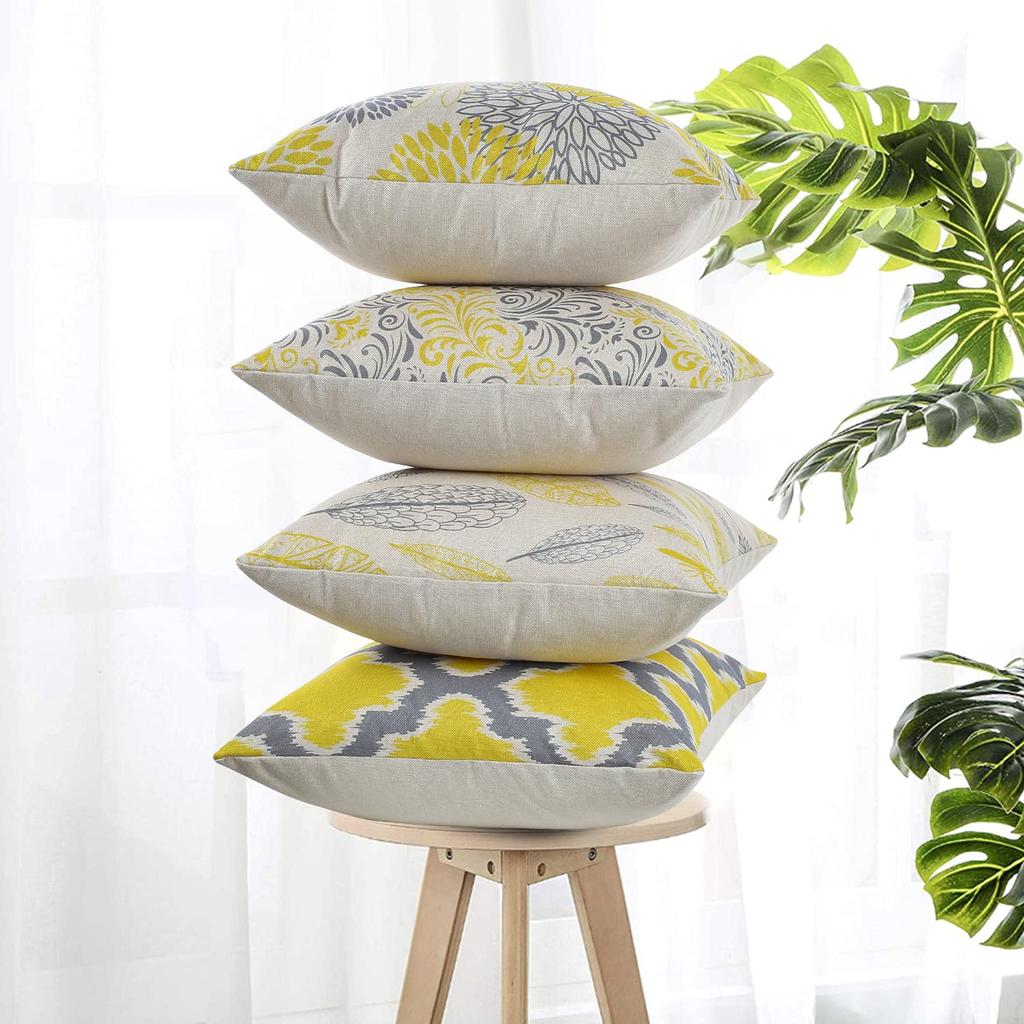 OTOSTAR Stylish and Cute 60cm Cushion Nordic Flax Set of Cotton and Linen Sofa Cushion Sofa Back Decorative and Zabuton Covers Covers, Linen-Like