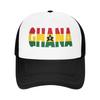Ghana  Sun Hats  Streetwear UnisexTeens Mesh Trucker Hat Wholesale Custom DIY Running Hippie Snapback Cap Gift Idea