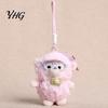 Playful Bag Ornament Plush Sheep Doll Pendant for Bags And Keys, Soft Curly Stuffed Animal Keychain Decorative Lanyard with Bow Glasses Accessories,
