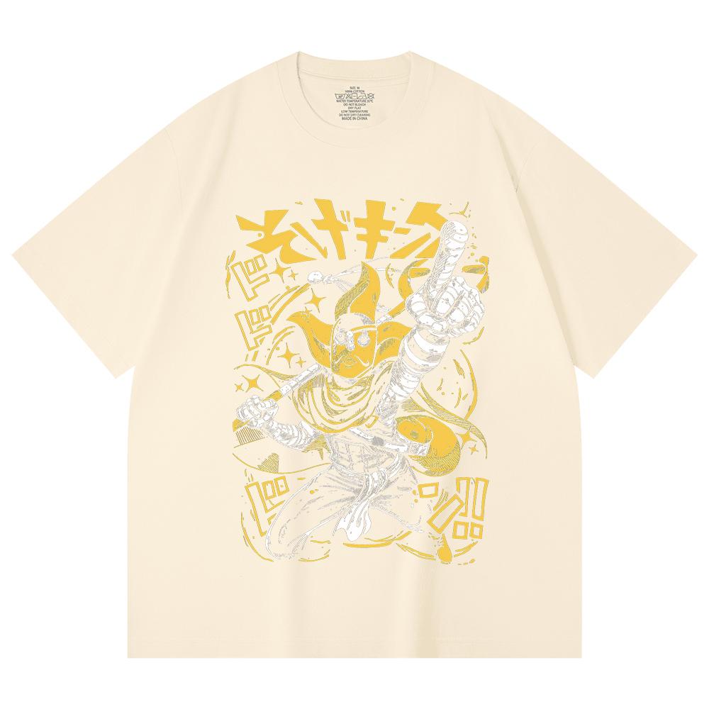 

230 Gsm 100% Cotton One Piece V77 Sogeking Print Unisex Heavy Cotton T Shirt XS абрикосовый