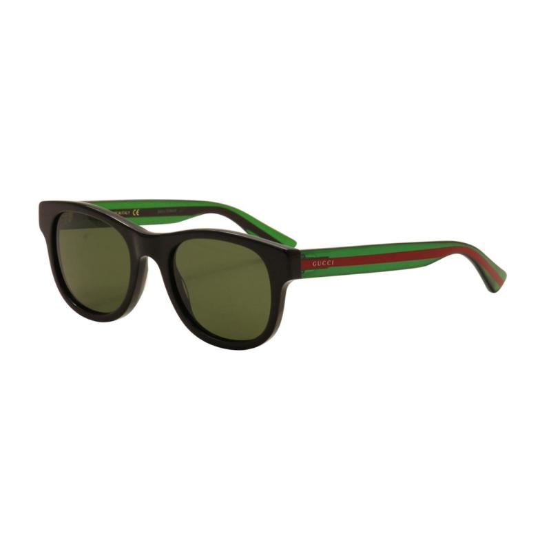 

GUCCI Trendy Fashion Square Sheet Sunglasses Black/Green 52
