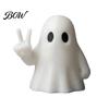 Durable Ghost Figurine for Shelf Halloween with Peace Sign, Spooky White Whimsical Statue Statue, Cute Tabletop Ornament Shelf, Party Gift Ornaments
