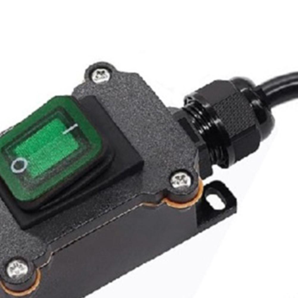 12V Inline Power IP67 Inline Switch For Garden Lighting LED Status Indicator Hook Mount Design Self-tapping Screws Included
