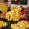 Świąteczny wykrawacz do ciastek 3D Mini kreskówkowy kształt zwierzęcia Stempel do fondantu i ciastek do pieczenia Dekoracja ciasta Motyw świąteczny Corgi Kociak Pies Kot Święta