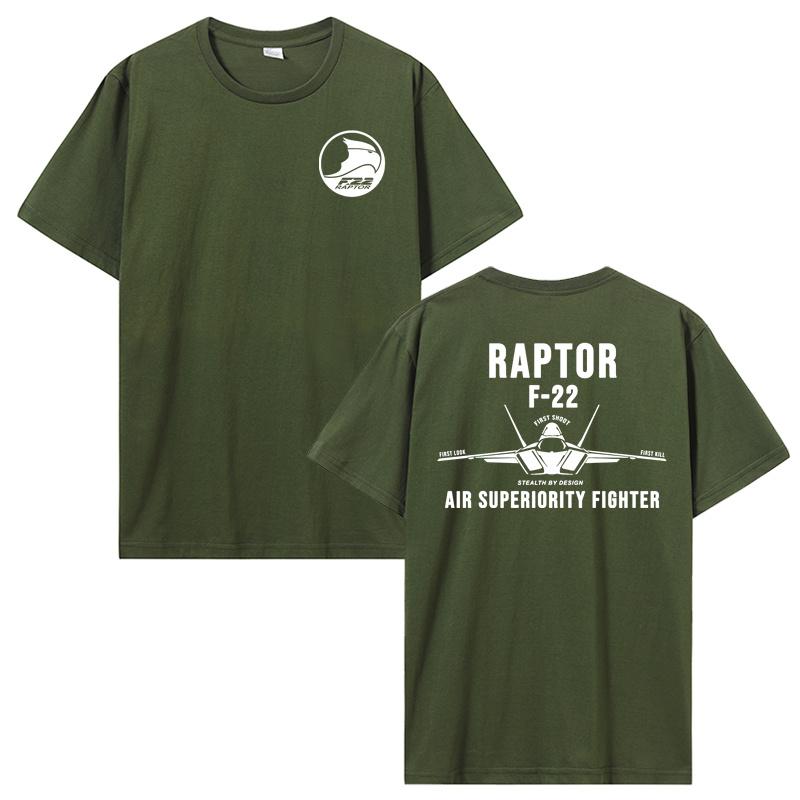 New Cotton O-Neck T-shirt USAF Raptor F-22 Superior Fighter Graphic T Shirt Unisex Tops Tees Streetwear Casual  Fashion T Shirt