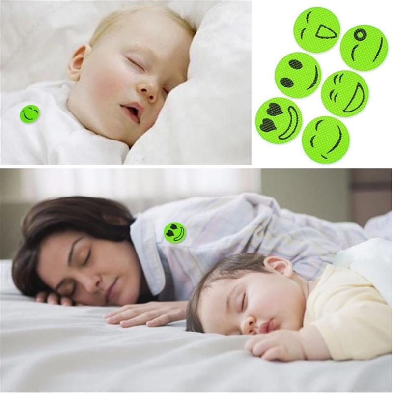 Cartoon Smiling Face Mosquito Repellent Stickers - Safe, Non-Toxic Patches for Kids and Families (120pcs, 60pcs, 30pcs)