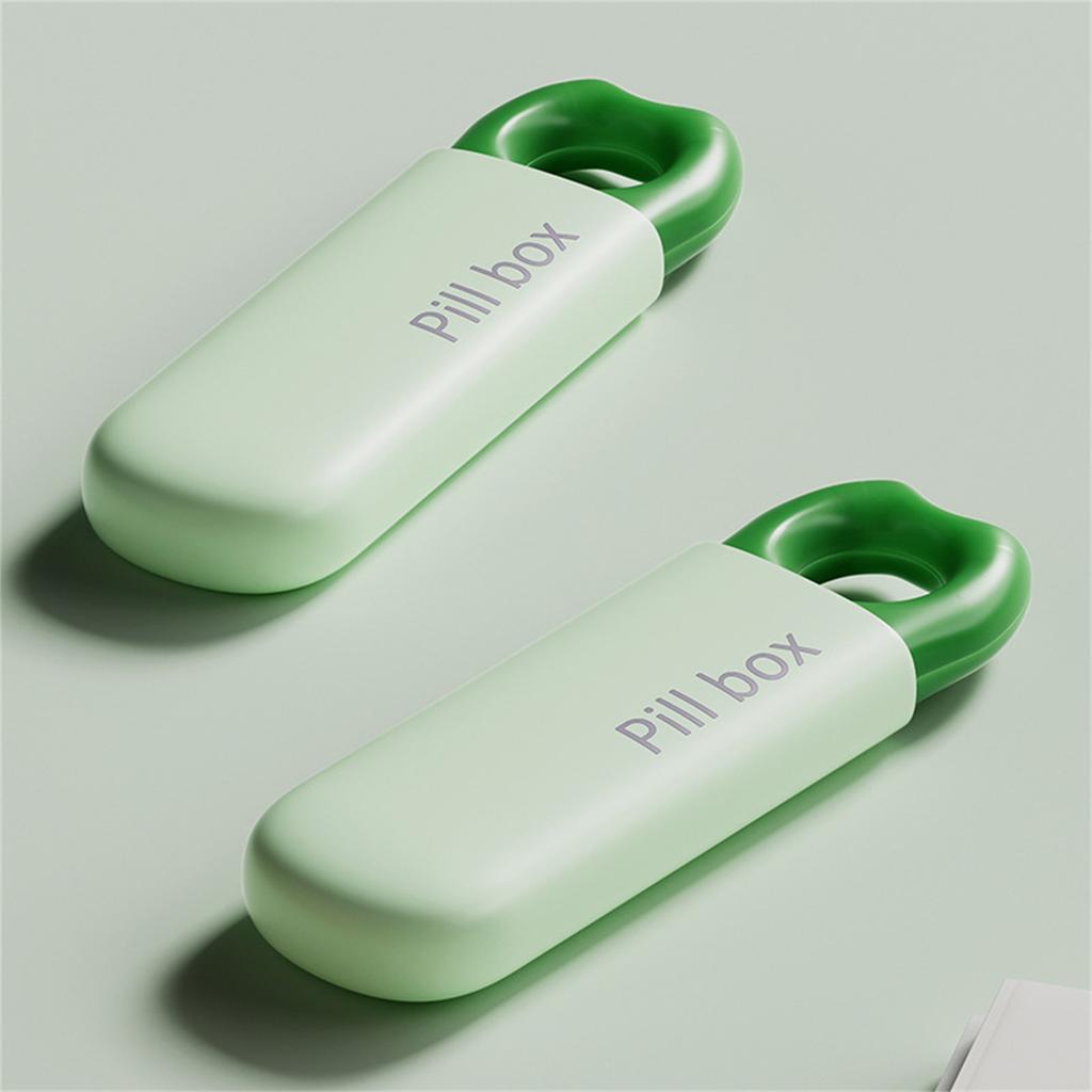 3 Compartment Portable Pill Box Mini Travel Medicine Organizer With Sealed Cover for Vitamin Daily Medication Storage