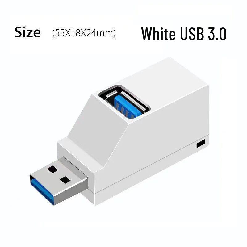 USB 3.0 Hub Splitter: One-to-Three Ports for Flash Drives, Phones, and Computer Charging
