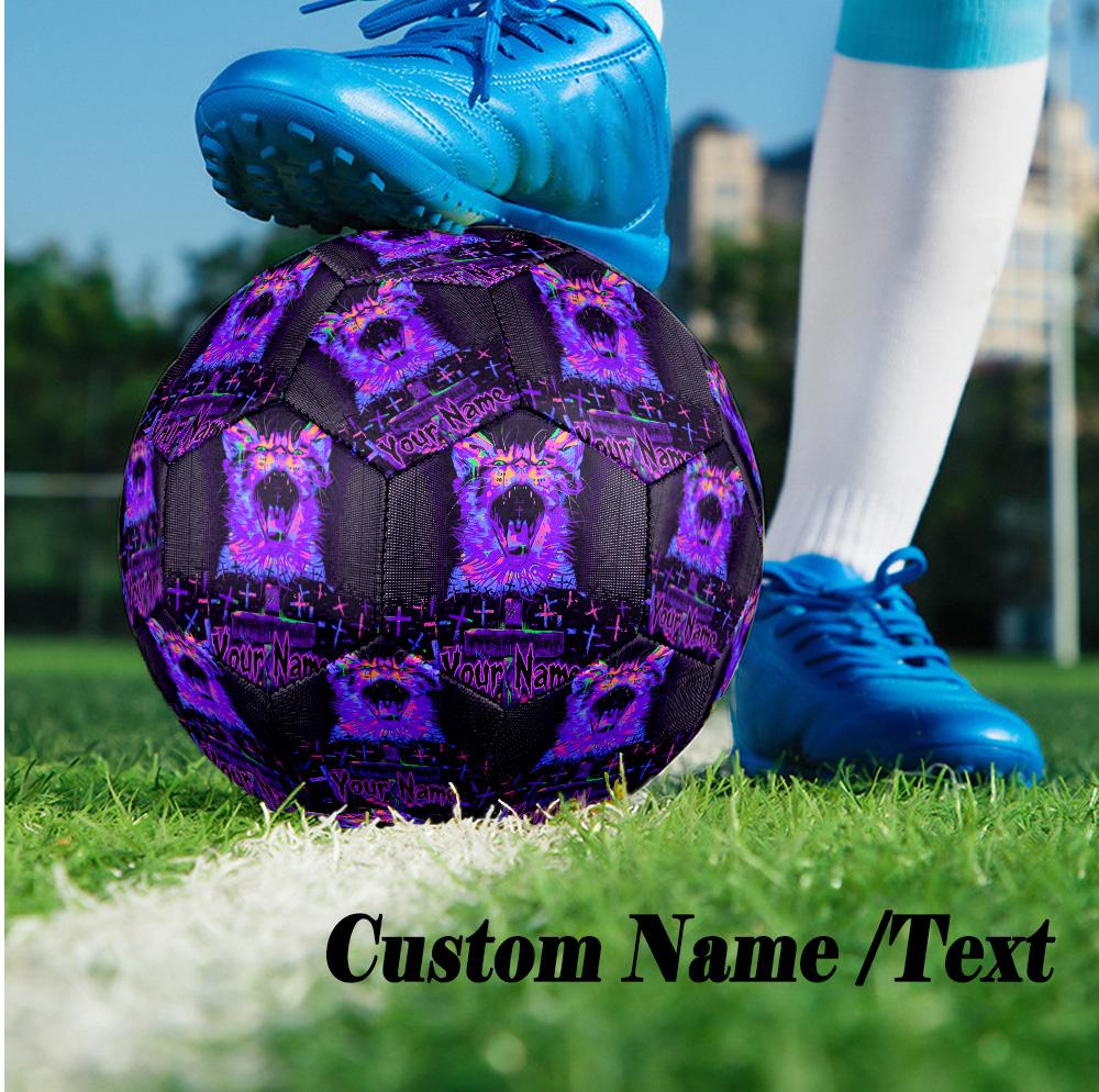 Custom Text Size 5 Soccer Ball, Standard Match Football For OutdoorPet Sematary