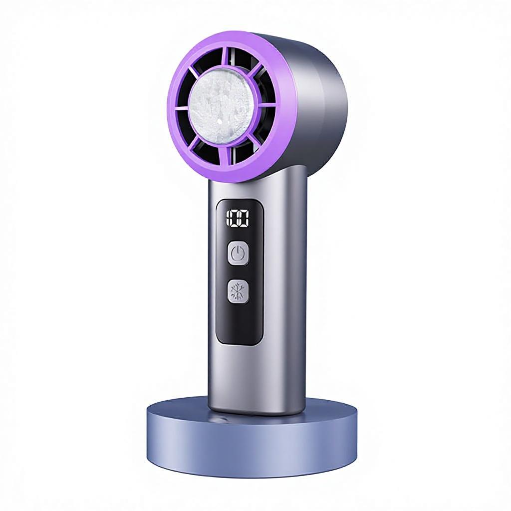 Portable Handheld Cooling Fan 3000mAh Rechargeable Semiconductor Personal Fan with High-Speed Brushless Motor for Travel & Daily