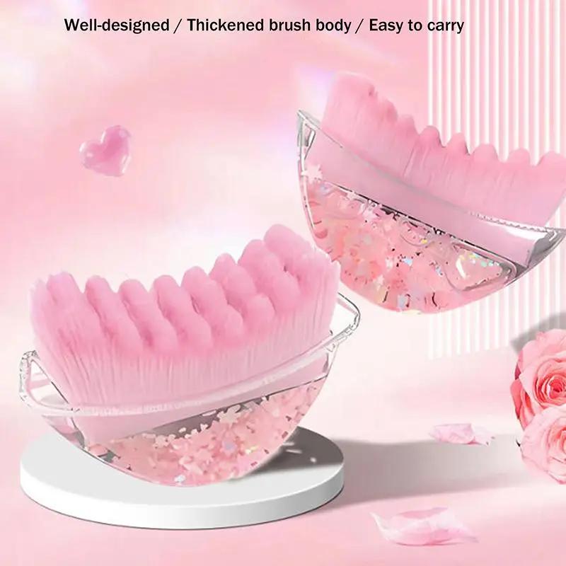 Portable Pink Lymphatic Face Brush for Contouring Sculpting Lifting Facial Drainage Massage At Home Spa for Women