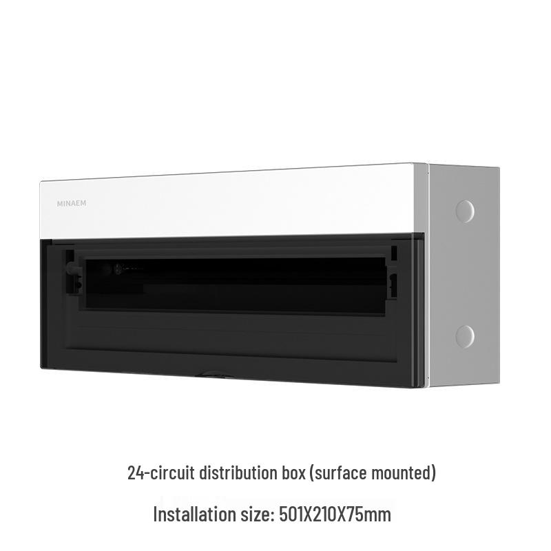 Monslang Surface-Mounted Indoor Distribution Box, 24-Position, High-Value Strong Current Control Box for Household Wiring.