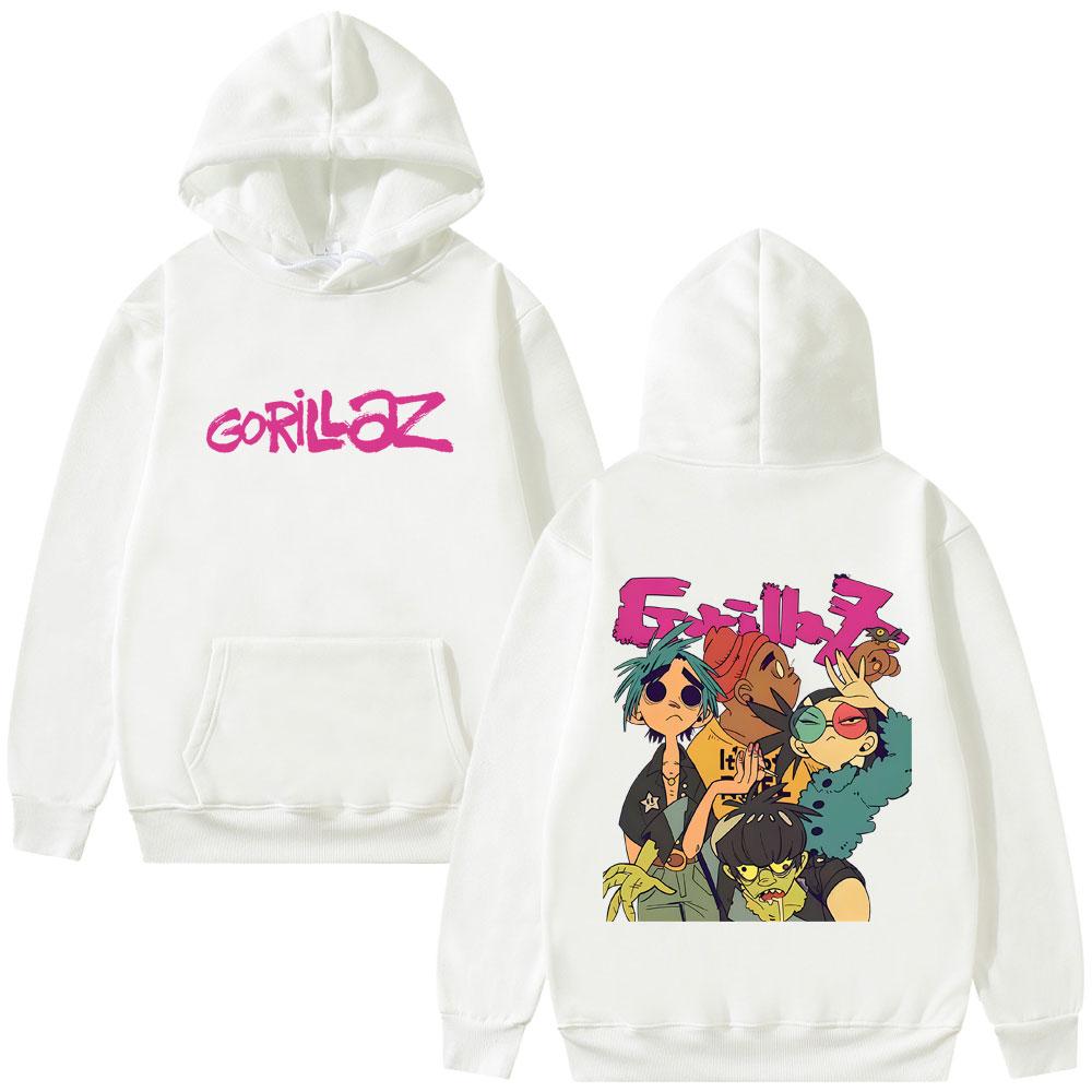 Gorillaz Hoodie Men Women Hip Hop Fashion Oversized Fleece Hoodies Men's Gothic Rock Alternative Hooded Sweatshirt