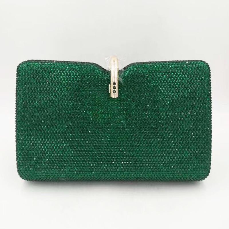 Coffee/Red Crystal Large Evening Clutches Diamond Wedding Purses Rhinestone Party Handbags Silver Bridal Dinner Clutch Bag